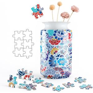 2026 Upgraded 3D Puzzle Vase Unique Flower Vase for Adults Made by 162 Curved Plastic Puzzle Pieces, Vases for Flower Home Creative Gift for Parents