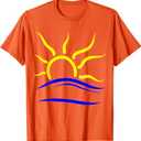 Naturist Nudist Symbol T-Shirt (XL,Orange)