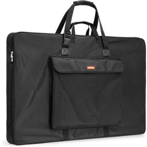 Nicpro Art Portfolio Bag 24 x 36 Inches Waterproof Nylon Artist Carrying Bag Soft Sided with Shoulder Strap, Storage Case for Artwork Sketch Drawing Canvas Photography Poster Solar Panel