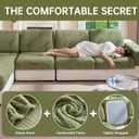 QIANMEW Couch Covers for Sectional Sofa, Washable Stretch Soft Sofa Cushion Covers L Shape Sofa Slipcovers Anti Slip Furniture Decor Protector for Pets (1PC L Chaise Cover,Green)