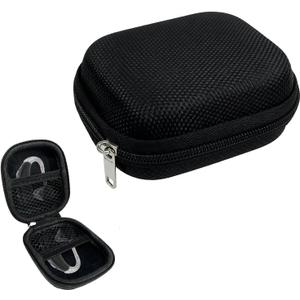 Hearing Aid Case Storage and Travel Hard Carrying Pocket for Ear Gear Small Waterproof Pouch with Mesh Universal Hearing Aid Covers and Accessories Battery Holder Cases for Women and Men, Black