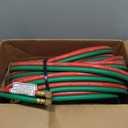 RX WELD Oxygen Acetylene Hose 1/4-Inch  50 Feet with 9/16"-18 B Fittings, Torch Hose, Grade R