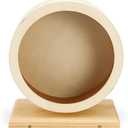Hamster Exercise WheelSmall Animals Running Toy Suitable for Rat, Pig, Chinchilla, Gerbil, etc. pet Wooden Harmless, Handmade (L)