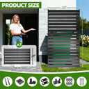 63" H x 38" W (1-Panels) Air Conditioner Fence Screen Trash Can Privacy Fence Panels, Suitable for Pools and Yards, no Digging RequiredBlack Privacy Panel