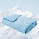 Luciphia Premium Cooling Blanket for Dogs Washable Q-MAX>0.4 Pet Cool Mat for Cats Hot Weather Puppy Lightweight Throw Calming Pad (Blue,29x40 inches)