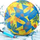 Soulchen 8.5 Inch Waterproof Water Volleyball for Pool with Pump All-Purpose Soft Beach Volleyball for Teens Adults Swimming Pool Game Toys and Accessories Outdoor and Indoor
