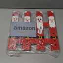Blulu 4 Pack 12 Inch Christmas Tree Gate Santa Claus Christmas Tree Fences for Pets Dog Cat Blocker White Picket Fence Barrier Flexible Picket for Xmas Holiday Party Office Home Decor
