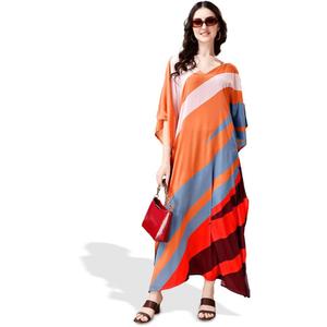 Kaftan Dresses for Women Plus Size – Beach Caftan V Neck Swimsuit Cover Ups Swimwear | Casual Mumu Moomoo Loungewear