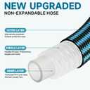 Garden Hose 50FT Non-Expandable Water Hose Lightweight Flexible Kink-Free Leak-Proof Outdoor Hose Portable Watering Pipe for Yard Lawn Camper Outside Durable Fabric with 3/4 Inch Brass Fittings