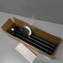 No Drilling Closet Rod, 27.5-82 Inches Hanging Closet Rod for Clothes, Closet Bar & Pole Heavy-duty, Closet Rods for Hanging Clothes For Closet Wardrobes Bathroom Laundry RV Curtains,Black