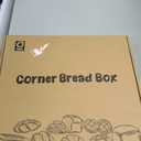 Corner Bread Box for Kitchen Countertop, Black Bread Storage Container for Homemade Bread, Two Layer Breadbox under Cabinet Mount, Large Bread Holder for Kitchen Counter, Pantry Shelf