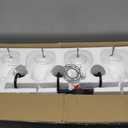 Matte Black Bathroom Vanity Light Fixtures, 4 Light Vanity Lighting Fixtures with Clear Glass Shade, E26 Base, UL Certification (Exclude Bulb)