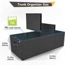 MIU COLOR Trunk Organizer for SUV, Car Organizer, Collapsible Trunk Organizer for Car, Non-Slip Bottom, Storage Organizer for Sedans, Van, Jeep, Grocery, Large 3 Compartments, Black 32"13"10.6"
