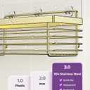 ODesign Shower Caddy 3 Pack SUS304 Stainless Steel-No Drilling-Shower Bathroom Shelves Rack,Rustproof Wall Mounted,Adhesive Shower Shelf Basket Organizer-Golden