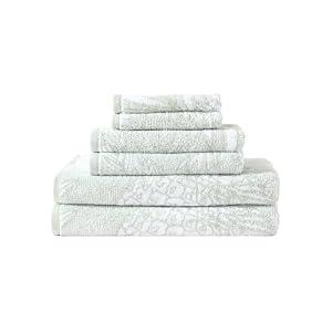 Tommy Bahama - Bathroom Towel Set, Soft & Absorbent 100% Yarn-Dyed Cotton Terry Towels, Coastal Bath Towel Set (Art of Palms Green, 6 Piece)