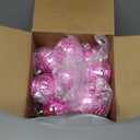 WILLBOND 12 Pack Disco Ball Mirror Ball with Hanging Ring for Fun Retro Disco Party Decorations Party Dj Lighting Effect Stage Props Game Accessories, 5.91", 3.94", 3.15", 2.36"(Pink)