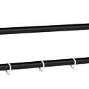 tonchean Partition Curtain Rod 6.56FT U-Shape Room Divider without Curtains Metal Support Wall Mounted Privacy Partition Rod with Flat Hook Inherent for Fitting Room Beauty Salon Spa Bedroom Hospital