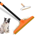 Carpet Rake for Pet Hair Removal - Reusable Pet Hair Remover, 60” Adjustable Long Handle Cat Dog Carpet Rake Scraper, Dog Hair Rake Brush for Rugs, Mats, Couch