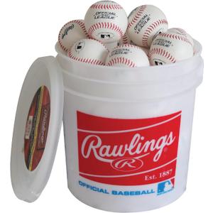 Rawlings | Official League Recreational Use Practice Baseballs | Youth/8U | OLB3| 24 Count (Red, White)