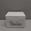 Brown Rustic Recipe Box with 100 Cards and Dividers | Rectangular Wooden Recipe Box | Flip Top Closure | 6x4.9x1.8 inches | Housewarming Gift