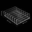 4 x SEUNMUK 4 Pack Acrylic Eyeshadow Makeup Palette Organizer, 7 Section Clear Makeup Palette Holder, Eyeshadow Palette Display Stand for Blush, Concealer