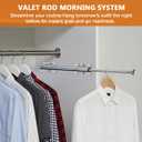 Closet Valet Rod Slide Out, Closet Pull Out Rod for Bedroom Laundry Room, Bathroom, Chrome