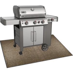 BBQ Grill Mat for Outdoor Grill, 51 x 36 inches Heavy Duty Thickened Under Grill Mats, Oil-Proof Waterproof Floor Protector for Deck and Patio (Brown)