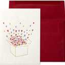 NIQUEA.D Valentine's Day Card, Modern Hearts, Includes a Unique Sentiment and Coordinating Envelope (NVD-0010)