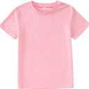 Girls Halloween Shirt Nightmare on Main Street Pumpkin Bat Tshirt Spooky Season Short Sleeve Tops Kids Fall Outfits (7-8 Years, Pink-5)