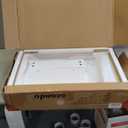 OCANDO White Bed Side Table with 3 Drawers 19" W, Bedroom Nightstand 24" H, Vintage Modern Night Stand, Living Room Fluted End Bedside Tables