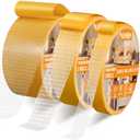 YoleShy Double Sided Fabric Tape Heavy Duty 3 Rolls Strong Adhesive Hem Tape No Sewing No Ironing Fabric and Carpet Tape for Clothes Curtains Rugs Removable No Residue