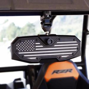 UTV Rear View Mirror,2025 New Flag UTV Mirrors-High Density 360 Adjustable Angle for 1.5 to 2.0 in Round Roll Cage,Compatible with Polaris RZR,Pioneer SXS,Kawasaki Mule KRX,Can Am X3