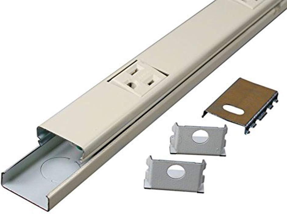 Legrand - Wiremold Wall Mount Power Strip, Ivory Under Counter Power Strip, 3 Foot Steel Kitchen Power Strip, 6 Outlet Power Strip to Use as Cable Management Power Strip, V20GB306