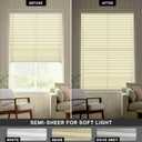 Lazblinds Upgraded Top Down Bottom Up (TDBU) Honeycomb Blinds, No Drill No Tools Easy Install Cordless Cellular Shades for Windows 27" W x 48" H, White - Light Filtering