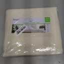 ROYALE LINENS 100% Organic Cotton Twin Sheet Set - Percale Weave - 3 Pieces Set - 1 Flat, 1 Deep Pocket Fitted Sheet and 1 Pillowcases - Ivory Bed Sheets - Sbanas Twin - Crisp Cool (Ivory)