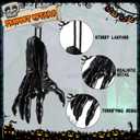 3 Pack Halloween Hanging Decorations Outdoor Spooky Reaching Hands Mounted Creepy Hands Farmhouse Rustic Horror Hand Hanging Decor for Yard Lawn Haunted House Party Decor
