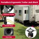 Trailer Jack Block 6H, Heavy Duty RV Stabilizer Blocks & Camper Leveling Blocks for Travel Trailer, Fits Any Tongue Jack, Post, Foot, 5th Wheel, Round, Square or Scissor Stabilizer