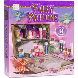Hapinest Mix Your Own Fairy Potions Kit for Kids, Potion Making Kit Creates 9 Fairy Potions & 1 Bracelet, Fairy Magic Potion Kits for Kids, Toy Fairy Craft for Girls Age 6 7 8-12 Years Old & Up