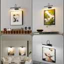Picture Light, 5000mAh Battery Rechargeable Wall Sconce,16 inch Black Art Painting Light with Remote Dimmable, 3 Color temperatures & Timmer Art Lights for Paintings,Picture Frame,Gallery
