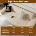 Stretch Sofa Cover for 2-3 Cushion Couch, Washable Couch Cover for Sofa & Loveseat, Non-Slip Sofa Slipcover for Furniture Protection, Soft Couch Covers for Sofa, Pet Friendly