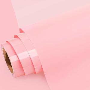 2 x GIRAFVINYL Light Pink HTV Heat Transfer Vinyl, Pink Iron on Vinyl Pastel HTV Vinyl for T-Shirt, Bags, and Other Fabric, 12" X 5FT, Easy to Cut & Weed