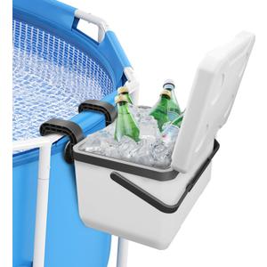 POOL HELPER Pool Cooler for Above-Ground Pools - 13L Insulated Hard Cooler with 72-Hour Ice Retention, UV-Resistant Design, Portable Pool Accessories for Beach, Camping, Poolside & Outdoor Use