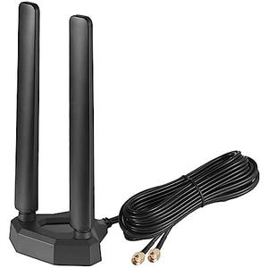 Tri-Band WiFi 6E Antenna - 2.4GHz, 5GHz & 6GHz - Magnetic Base for Routers, PCs & Gaming Motherboards