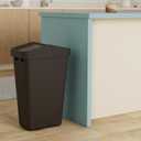 Rubbermaid Swing Top Waste Container for Home and Kitchen, Easy Access Disposal and Slim Modern Trash Can with Lid, 12.2 Gallon Capacity, Blac, for Home/Kitchen/Garage/Apartment