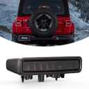 Kiwi Master LED 3rd Brake Light for 2018-2026 Jeep Wrangler JL/ 4xe Accessories Third Brake Light High Mount Stop Light (Black Housing Smoke Lens)