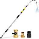 20FT Heavy Duty Telescopic Gutter Cleaner System  Professional Gutter Cleaning Tools from the Ground with Quick-Connect Adapter & Ergonomic Wand for 2-Story Homes, Roof Maintenance, and Clog Removal