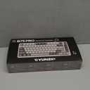 YUNZII B75 PRO Wireless Mechanical Keyboard,75% Layout with Knob,Hot Swap Gasket Custom Structure,Creamy Pre-lubed Switches,RGB Backlit,Bluetooth/Type-C/2.4G for Win/Mac(Milk Switch,Grey)