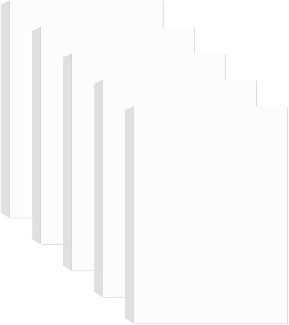 (5-Pack) Half Letter Blank Paper, 500 Sheets/1000 Pages Printer Paper, Copy Papers, 100gsm, White, 5.8'' x 8.2''