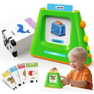 Talking Flash Cards for Toddlers: Self-standing & Dual-Speed Learning Toys with 448 Sight Words - Speech Therapy Toys for Autism Montessori Education - Birthday Gifts for Boys Girls Sensory