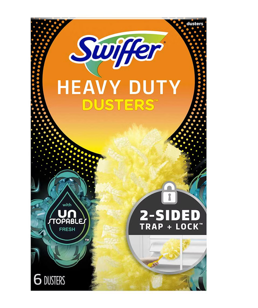 Swiffer Dusters Multi-Surface Heavy Duty Duster Refills, Unstopables Fresh Scent, 6 Count